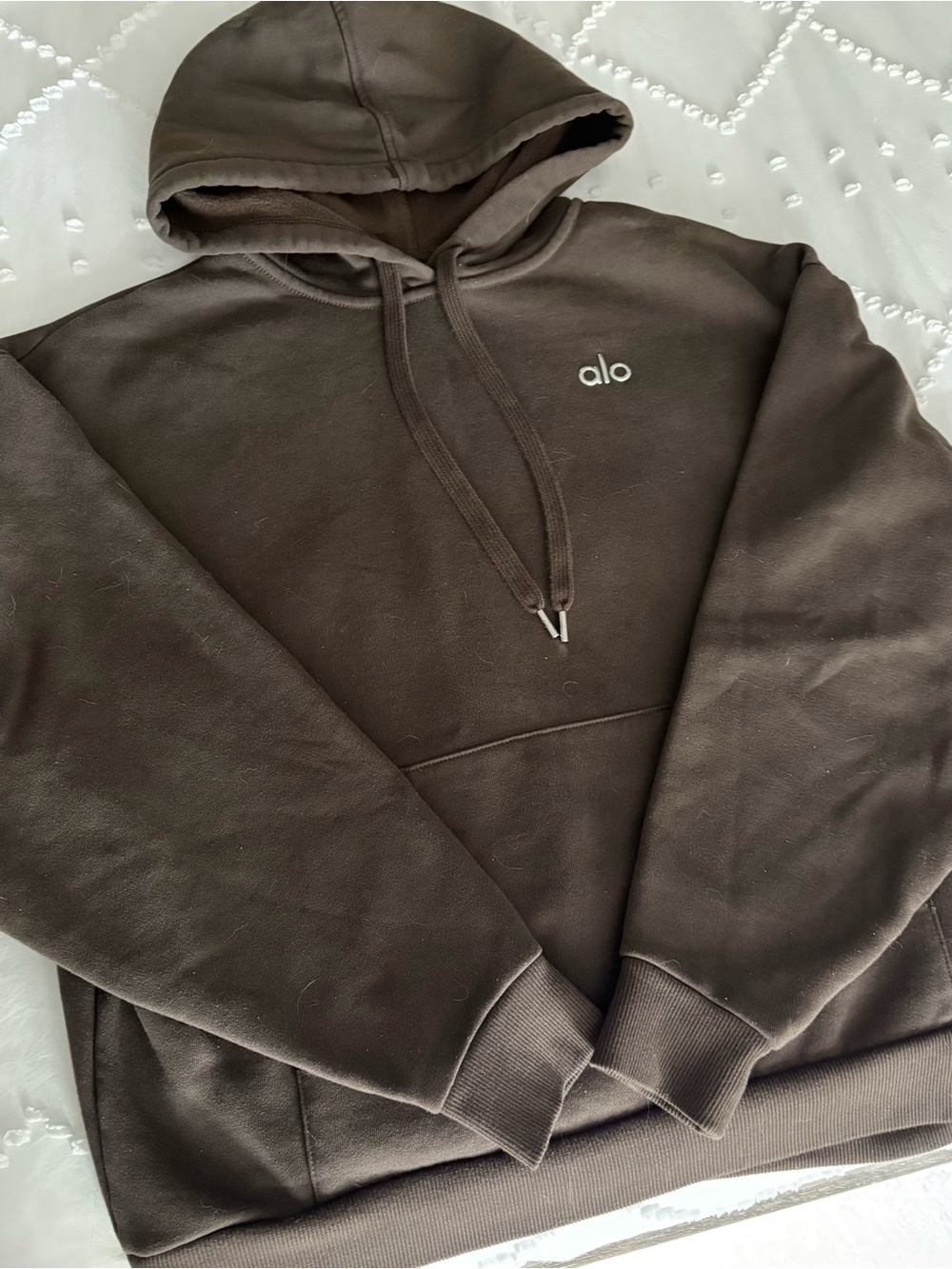 Alo Accolade Hoodie Espresso Size Small